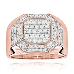 Designer Diamond 14K White Gold Ring For Men By Luxurman -Outlet Bijou Lush Store designer diamond rings for men by luxurman 14k white gold ro