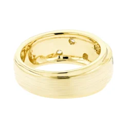 Designer Diamond Wedding Bands 14K Yellow Gold Men's Diamond Ring 0.35ct -Outlet Bijou Lush Store designer diamond wedding rings 14k gold ring 035ct p 6681 backye
