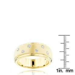 Designer Diamond Wedding Bands 14K Yellow Gold Men's Diamond Ring 0.35ct -Outlet Bijou Lush Store designer diamond wedding rings 14k gold ring 035ct p 6681 rulerye
