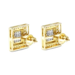 Designer Earrings 14K White Gold Diamond Earrings Studs 1.24 -Outlet Bijou Lush Store designer earrings 14k gold diamond earrings studs 124 p 6996 backye