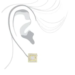 Designer Earrings 14K White Gold Diamond Earrings Studs 1.24 -Outlet Bijou Lush Store designer earrings 14k gold diamond earrings studs 124 p 6996 bodye