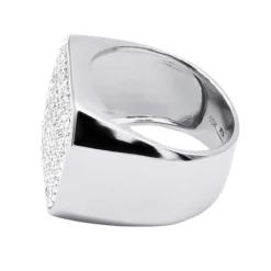 Designer Men's Diamond Ring 0.50ct 10K White Gold -Outlet Bijou Lush Store designer mens diamond ring 050ct 10k gold p 47589 backwh