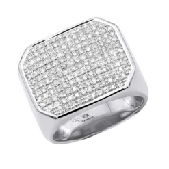 Designer Men's Diamond Ring 0.50ct 10K White Gold -Outlet Bijou Lush Store designer mens diamond ring 050ct 10k gold p 47589 wh 1