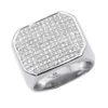 Designer Men's Diamond Ring 0.50ct 10K White Gold