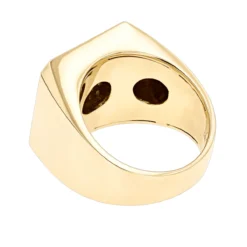 Designer Men's Diamond 14K White Gold Pinky Ring By Luxurman 1.63ct Gold -Outlet Bijou Lush Store designer pinky rings mens diamond gold ring by luxurman 163ct 14k gold backye