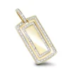 14K Yellow Gold Real Diamond Dog Tag Military Pendant With Diamonds 1ct -Outlet Bijou Lush Store diamond dog tag military pendant with diamonds 125ct p 6988 ye