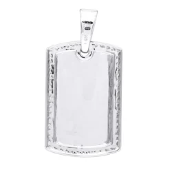 Diamond Dog Tag Pendant In Sterling Silver 0.48ct -Outlet Bijou Lush Store diamond dog tag pendant in sterling silver 048ct p 48321 backwh