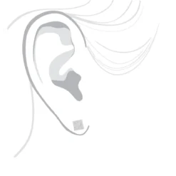 Cube Diamond Earrings For Men & Women 10K White Gold Square Stud Earrings 0.7ct -Outlet Bijou Lush Store diamond earrings 10k gold diamond stud earrings 115ct p 13 bodwh