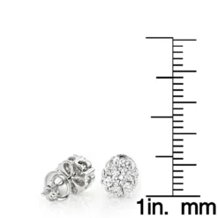 Diamond Earrings Cluster Stud Style 1/2ct 14K Yellow Gold -Outlet Bijou Lush Store diamond earrings cluster stud style 12ct 14k gold rulerwh