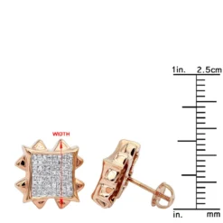 Diamond Earrings 14K Rose Gold Diamond Stud Earrings 1.66ct -Outlet Bijou Lush Store diamond earrings rose gold diamond stud earrings 166ct p 6429 rulerro