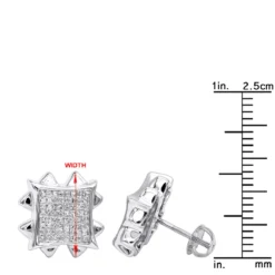 Diamond Earrings 14K Rose Gold Diamond Stud Earrings 1.66ct -Outlet Bijou Lush Store diamond earrings rose gold diamond stud earrings 166ct p 6429 rulerwh