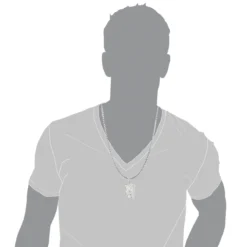 Diamond Jesus Head Pendant 0.75ct 10K White Gold Mini Jesus Face Charm -Outlet Bijou Lush Store diamond jesus head pendant 09ct 10k mini jesus head bodwh