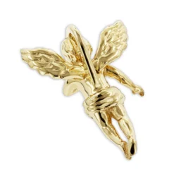 Baby Diamond Little Angel Pendant 14K Yellow Gold 0.25ct Mini Charm -Outlet Bijou Lush Store diamond little angel pendant 14k gold 033ct backye