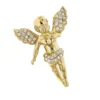 Baby Diamond Little Angel Pendant 14K Yellow Gold 0.25ct Mini Charm -Outlet Bijou Lush Store diamond little angel pendant 14k gold 033ct ye