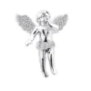 Real Diamond Angel Pendant 14K White Gold 0.5ct Small Charm -Outlet Bijou Lush Store diamond little angel pendant 14k gold 049ct 1