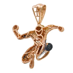 Real White Blue Yellow Diamond Spider-man Pendant 10K Rose Gold 3ct 15 Real White Blue Yellow Diamond Spider-man Pendant 10K Rose Gold 3ct -Outlet Bijou Lush Store diamond spiderman pendant 10k 300ct p 35851 backro
