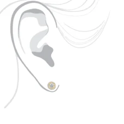 Halo Diamond Studs 14K White Gold Cluster Diamond Stud Earrings .70ct -Outlet Bijou Lush Store diamond studs 14k cluster diamond stud earrings 70ct p 6934 bodye