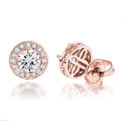 Diamond Studs 14K White Gold Cluster Diamond Stud Earrings .82ct -Outlet Bijou Lush Store diamond studs 14k cluster diamond stud earrings 82ct p 6935 ro