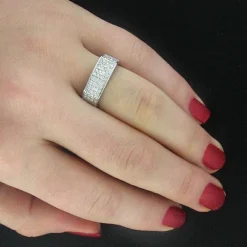 Diamond Wedding Bands 10K White Gold Diamond Wedding Band 0.68ct -Outlet Bijou Lush Store diamond wedding bands 10k diamond wedding band 068ct p 6939bod