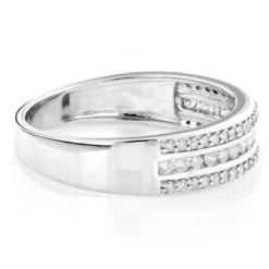 Diamond Wedding Bands 14K White Gold Designer Diamond Ring 0.5ct -Outlet Bijou Lush Store diamond wedding bands 14k designer diamond band 059ct p 6514 backwh