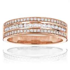 Diamond Wedding Bands 14K White Gold Designer Diamond Ring 0.5ct -Outlet Bijou Lush Store diamond wedding bands 14k designer diamond band 059ct p 6514 ro