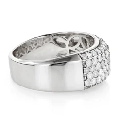 Diamond Wedding Bands 14K White Gold Designer Diamond Band 1.59ct -Outlet Bijou Lush Store diamond wedding bands 14k designer diamond band 159ct p 6516 backwh