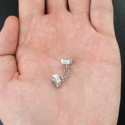 Discount Diamond Earrings 14K White Gold Diamond Stud Earrings .44 -Outlet Bijou Lush Store discount diamond earrings 14k diamond stud earrings 44 p 6904back