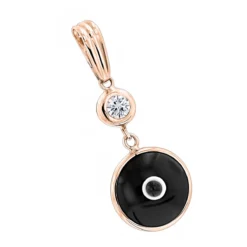 14K White Gold & Diamond Black Evil Eye Pendant 0.10 -Outlet Bijou Lush Store evil eye jewelry 14k diamond evil eye pendant black 10 p 6230 ro