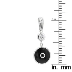 14K White Gold & Diamond Black Evil Eye Pendant 0.10 -Outlet Bijou Lush Store evil eye jewelry 14k diamond evil eye pendant black 10 p 6230 rulerwh