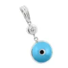 14K White Gold & Diamond Light Blue Evil Eye Pendant 0.10ct -Outlet Bijou Lush Store evil eye jewelry 14k diamond evil eye pendant blue 10 p 6231 wh