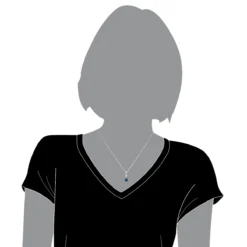 14K White Gold 0.10ct Diamond Blue Evil Eye Pendant 3/8in (10mm) -Outlet Bijou Lush Store evil eye jewelry 14k diamond evil eye pendant blue 10 p 6232 bodwh