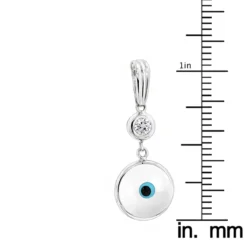 14K White Gold & Diamond White Evil Eye Pendant 0.10 10 14K White Gold & Diamond White Evil Eye Pendant 0.10 -Outlet Bijou Lush Store evil eye jewelry 14k diamond evil eye pendant white 10 p 6229 rulerwh