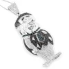 Fred Flintstones Diamond Pendant Sterling Silver Cartoon Character 2.25ct -Outlet Bijou Lush Store fred flinstones diamond pendant sterling silver cartoon character 225ct wh