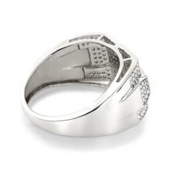 Gold Diamond Men's Ring 0.5ct 10K Yellow Gold Pinky Ring -Outlet Bijou Lush Store gold diamond mens ring 05ct 10k pinky ring backwh