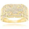 Gold Diamond Men's Ring 0.5ct 10K Yellow Gold Pinky Ring