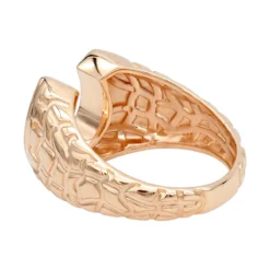 Good Luck Men's 14K Yellow Gold Nugget Horseshoe Diamond Ring 0.5ct By Luxurman -Outlet Bijou Lush Store good luck mens 14k gold nugget horseshoe diamond ring 05ct by luxurman backro