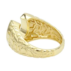 Good Luck Men's 14K Yellow Gold Nugget Horseshoe Diamond Ring 0.5ct By Luxurman -Outlet Bijou Lush Store good luck mens 14k gold nugget horseshoe diamond ring 05ct by luxurman backye