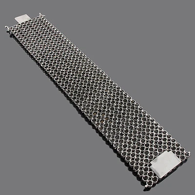 Hip Hop 10K Black Gold Custom 9 Row Black Diamond Bracelet 4 Hip Hop 10K Black Gold Custom 9 Row Black Diamond Bracelet - Image 2