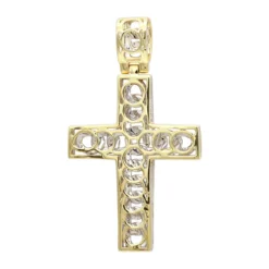 Hip Hop 10K Yellow Gold Cuban Link Chain Diamond Cross Pendant For Men 11 Hip Hop 10K Yellow Gold Cuban Link Chain Diamond Cross Pendant For Men -Outlet Bijou Lush Store hip hop jewelry 10k gold cuban link chain diamond cross pendant for men backye