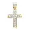 Hip Hop 10K Yellow Gold Cuban Link Chain Diamond Cross Pendant For Men -Outlet Bijou Lush Store hip hop jewelry 10k gold cuban link chain diamond cross pendant for men mainye