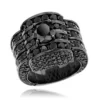 Hip Hop 14K Gold Men's Black Diamond Ring 20ctw -Outlet Bijou Lush Store hip hop jewelry 14k gold mens black diamond ring 20ctw 1