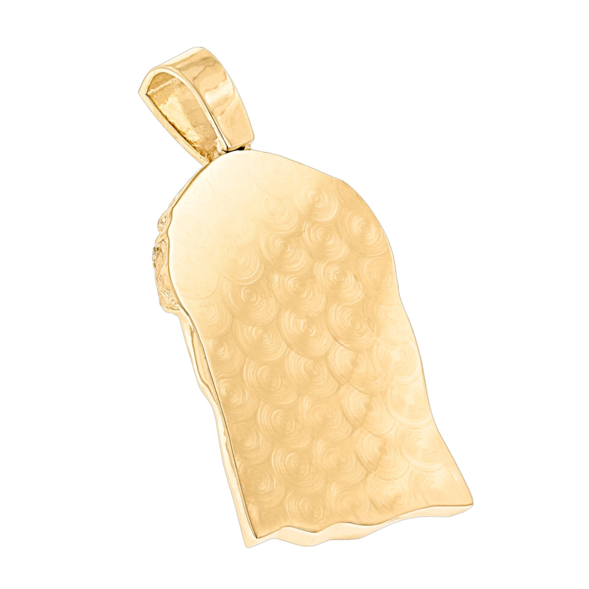 Hip Hop 14K Yellow Gold Round Diamond Jesus Head Pendant 3.5ct By Luxurman 6 Hip Hop 14K Yellow Gold Round Diamond Jesus Head Pendant 3.5ct By Luxurman - Image 4