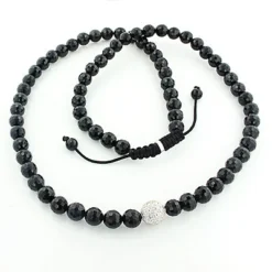 Hip Hop Disco Ball Diamond Necklace 0.85ct