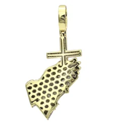 Hip Hop 10K Yellow Gold Praying Hands And Cross Diamond Pendant For Men 11 Hip Hop 10K Yellow Gold Praying Hands And Cross Diamond Pendant For Men -Outlet Bijou Lush Store hip hop jewelry praying hands and cross diamond pendant for men 10k gold backye