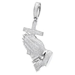 Hip Hop 10K Yellow Gold Praying Hands And Cross Diamond Pendant For Men 9 Hip Hop 10K Yellow Gold Praying Hands And Cross Diamond Pendant For Men -Outlet Bijou Lush Store hip hop jewelry praying hands and cross diamond pendant for men 10k gold wh