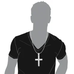 Hip Hop Silver Diamond Cross Pendant For Men 6.94ct Large -Outlet Bijou Lush Store hip hop jewelry silver diamond cross pendant 694ct large p 44818 bodwh