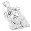 Hip Hop 10K White Gold Diamond Jesus Face Pendant 1.25ct -Outlet Bijou Lush Store hip hop jewelry10k gold diamond jesus face pendant 15ct main