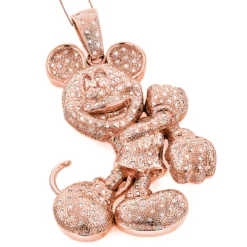 Huge 10K White Gold Diamond Mickey Mouse Pendant 4ct -Outlet Bijou Lush Store huge 10k diamond mickey mouse pendant 4ct p 44281 ro