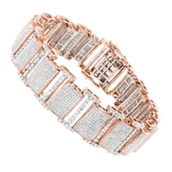 Iced Out 10K White Gold Pave Diamond Bracelet For Men 13.78 -Outlet Bijou Lush Store iced out bracelets 10k pave diamond bracelet 1378 p 35747 ro