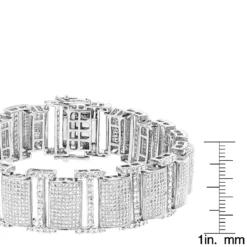 Iced Out 10K White Gold Pave Diamond Bracelet For Men 13.78 -Outlet Bijou Lush Store iced out bracelets 10k pave diamond bracelet 1378 p 35747 rulerwh
